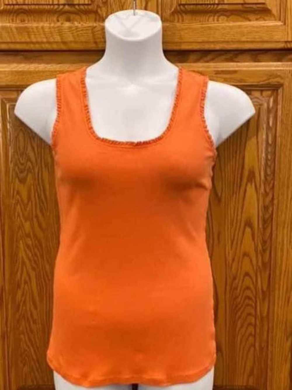 Women’s Sleeveless Ruffle Top, Size Large